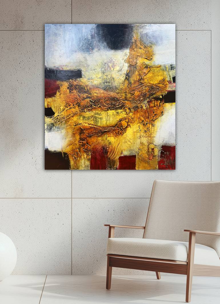 Original Abstract Expressionism Abstract Painting by Andrada Anghel
