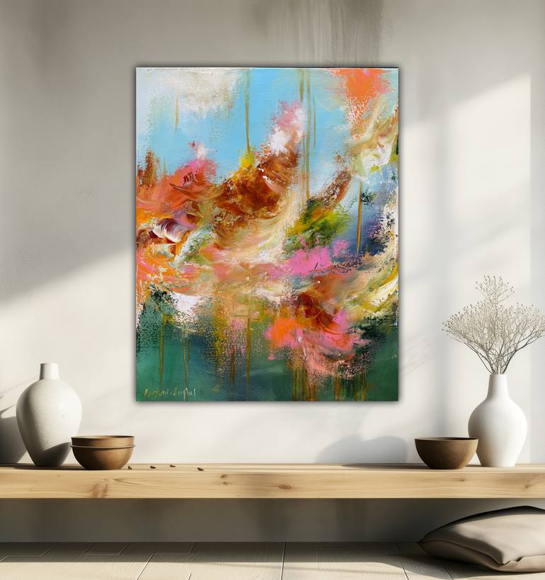 Original Abstract Expressionism Abstract Painting by Andrada Anghel