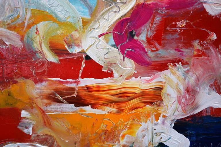 Original Abstract Expressionism Abstract Painting by Andrada Anghel