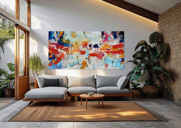 Original Abstract Expressionism Abstract Painting by Andrada Anghel