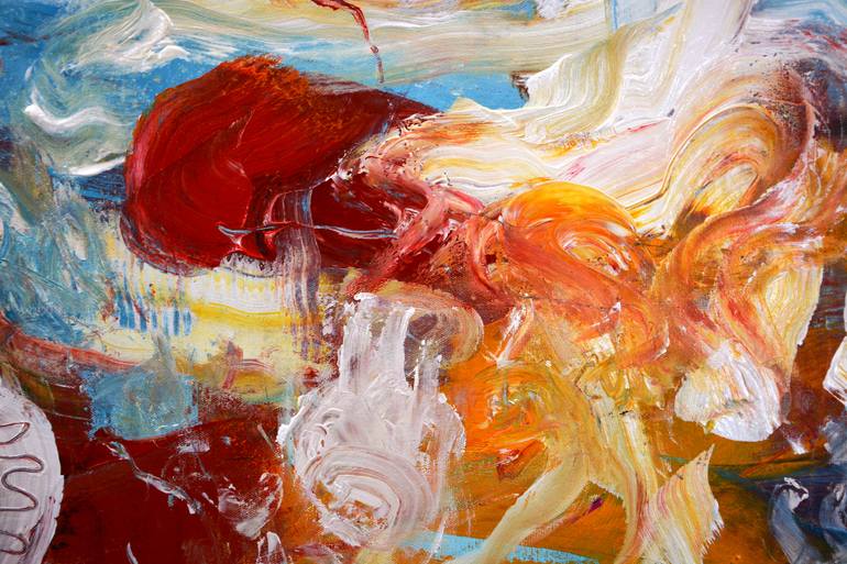 Original Abstract Expressionism Abstract Painting by Andrada Anghel
