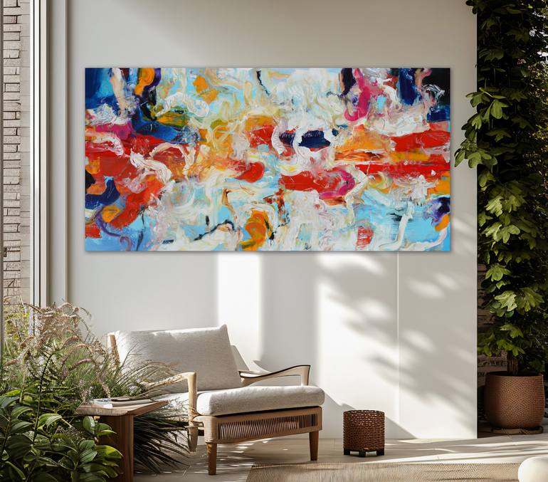Original Abstract Expressionism Abstract Painting by Andrada Anghel
