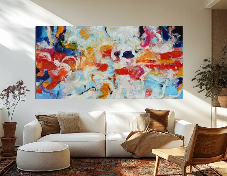 Original Abstract Expressionism Abstract Painting by Andrada Anghel