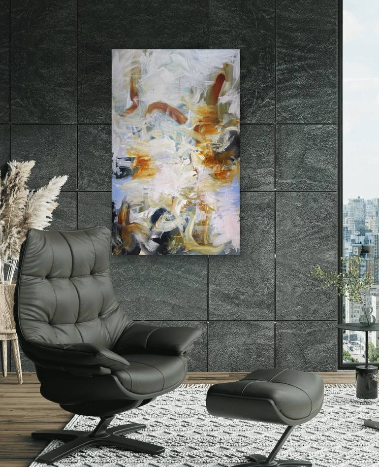 Original Abstract Expressionism Abstract Painting by Andrada Anghel