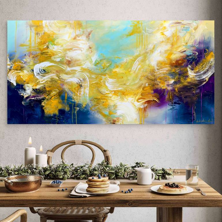 Original Abstract Expressionism Abstract Painting by Andrada Anghel
