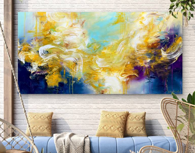 Original Abstract Expressionism Abstract Painting by Andrada Anghel