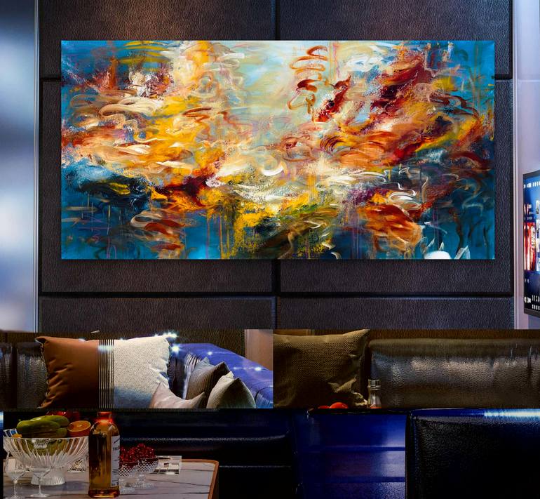 Original Abstract Expressionism Abstract Painting by Andrada Anghel