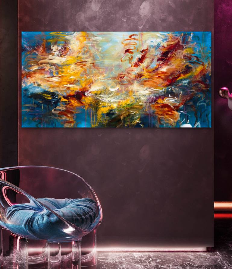 Original Abstract Expressionism Abstract Painting by Andrada Anghel