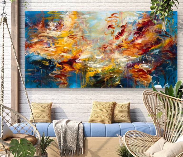 Original Abstract Expressionism Abstract Painting by Andrada Anghel
