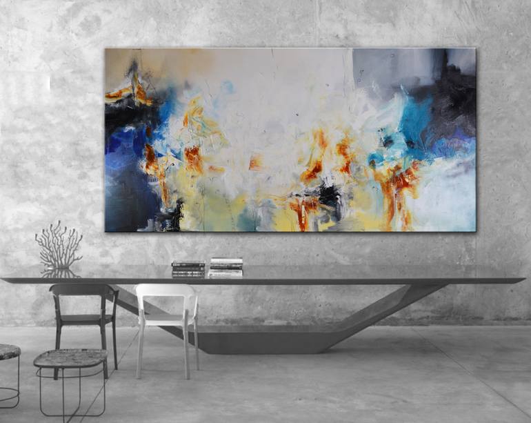 Original Abstract Expressionism Abstract Painting by Andrada Anghel