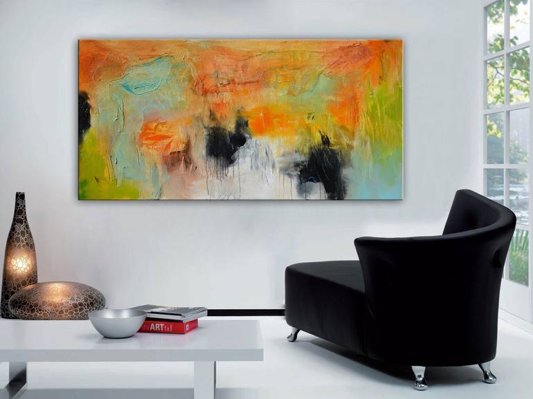 Original Abstract Expressionism Abstract Painting by Andrada Anghel