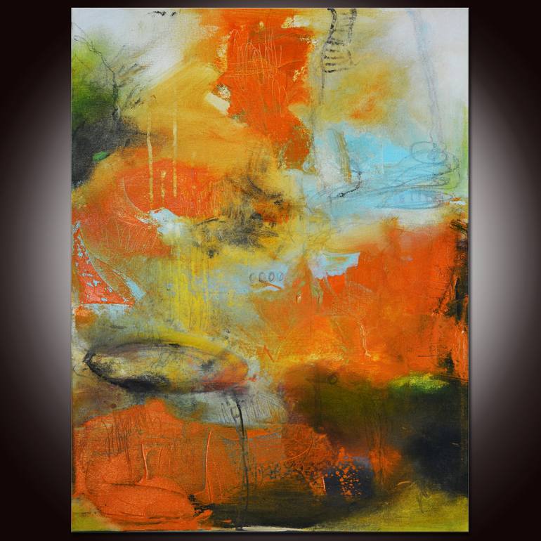 Original Abstract Expressionism Abstract Painting by Andrada Anghel