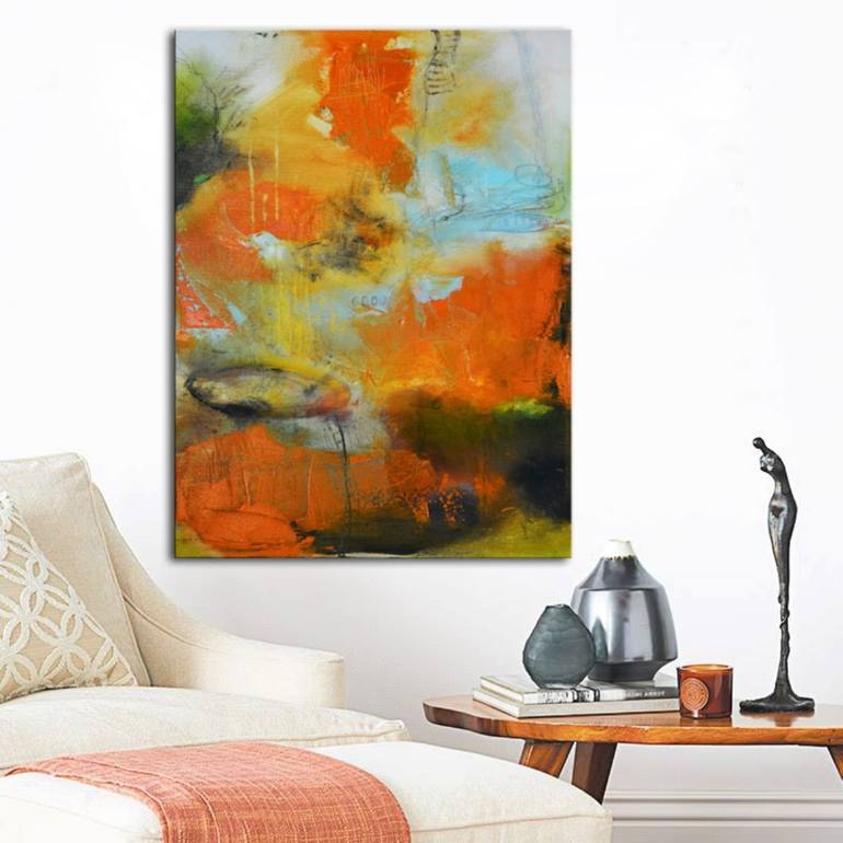 Original Abstract Expressionism Abstract Painting by Andrada Anghel