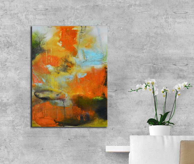 Original Abstract Expressionism Abstract Painting by Andrada Anghel