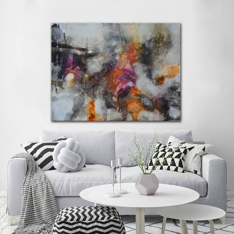 Original Abstract Expressionism Abstract Painting by Andrada Anghel