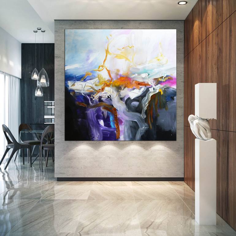 Original Abstract Expressionism Abstract Painting by Andrada Anghel