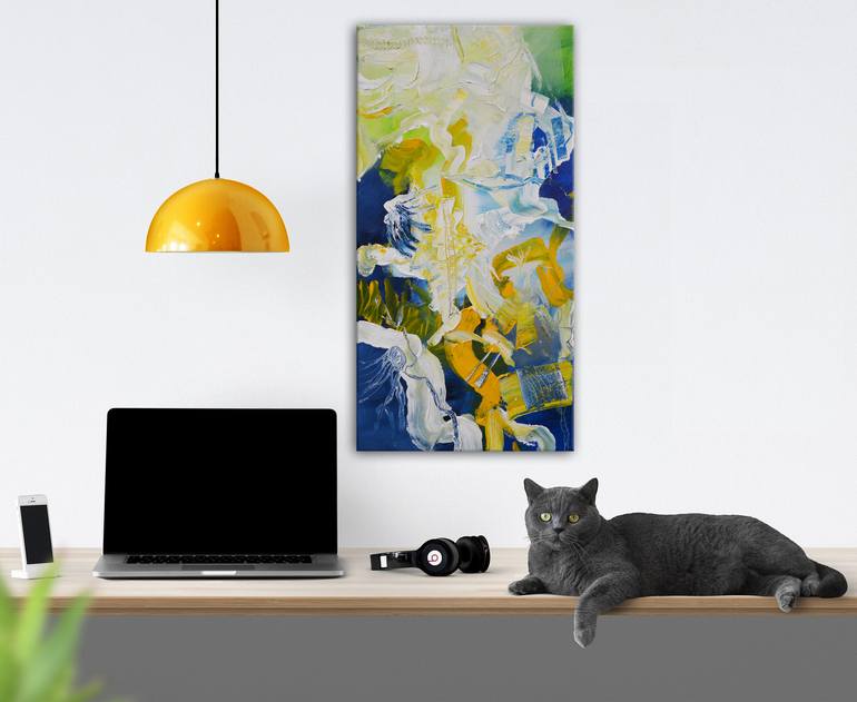 Original Abstract Expressionism Abstract Painting by Andrada Anghel