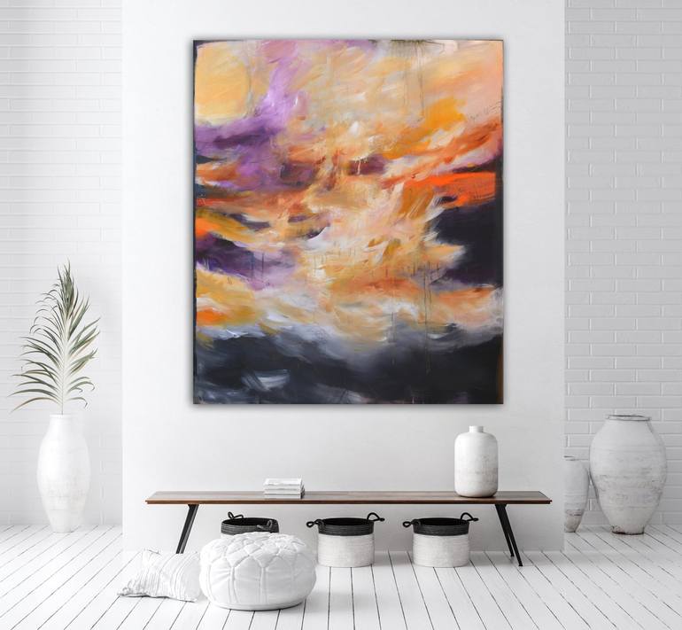 Original Abstract Expressionism Abstract Painting by Andrada Anghel