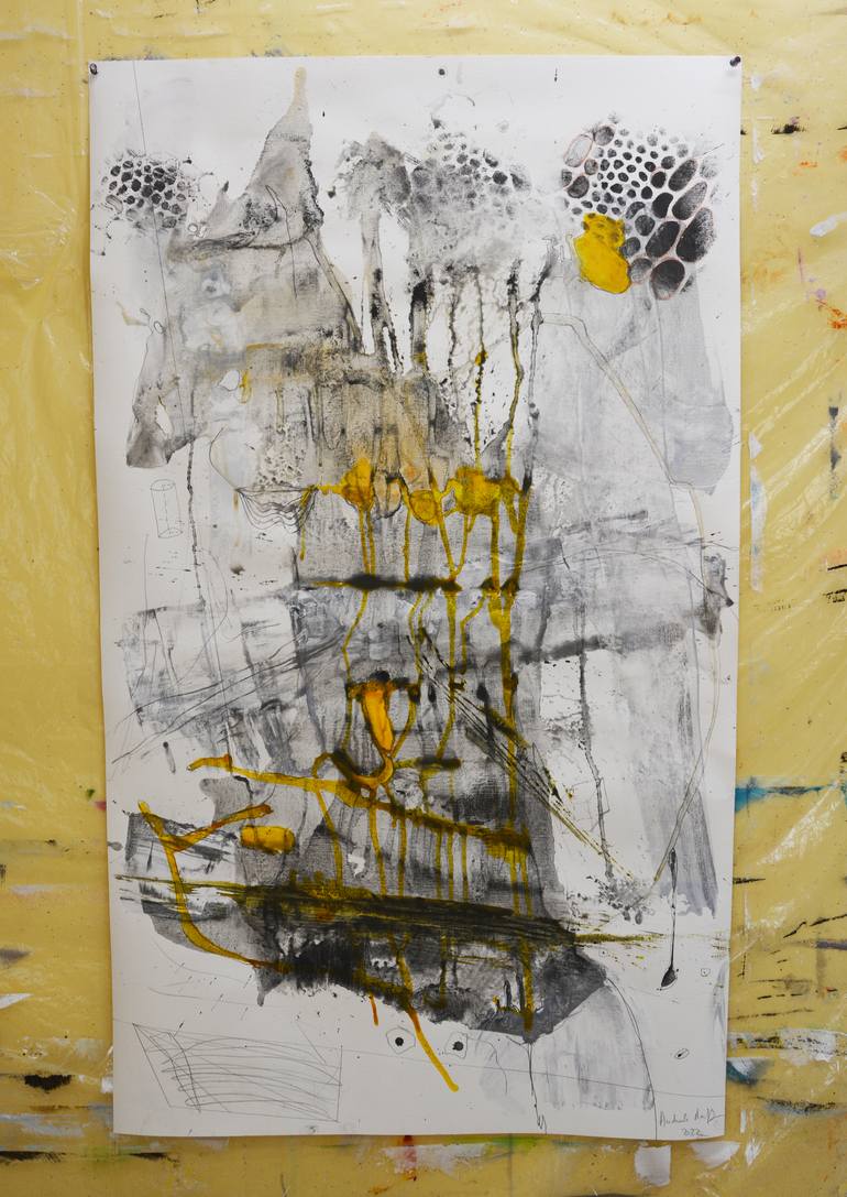 Original Abstract Expressionism Abstract Painting by Andrada Anghel