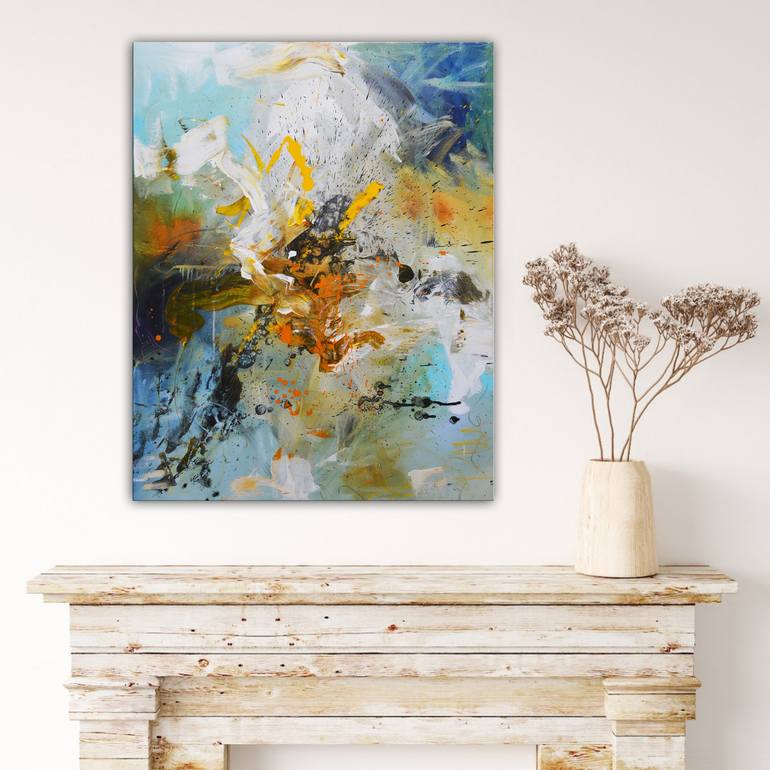 Original Abstract Expressionism Abstract Painting by Andrada Anghel