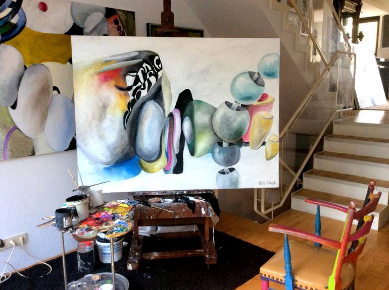 Original Abstract Fantasy Painting by Iren Krum