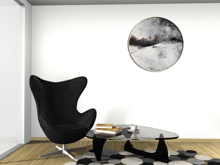 Original Minimalism Landscape Painting by Adriana Vasile