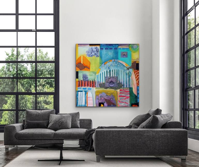 Original Abstract Painting by Dominique Desmeules