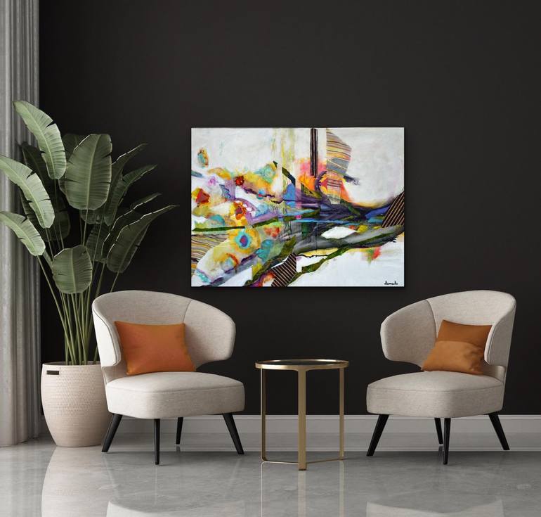 Original Abstract Painting by Dominique Desmeules