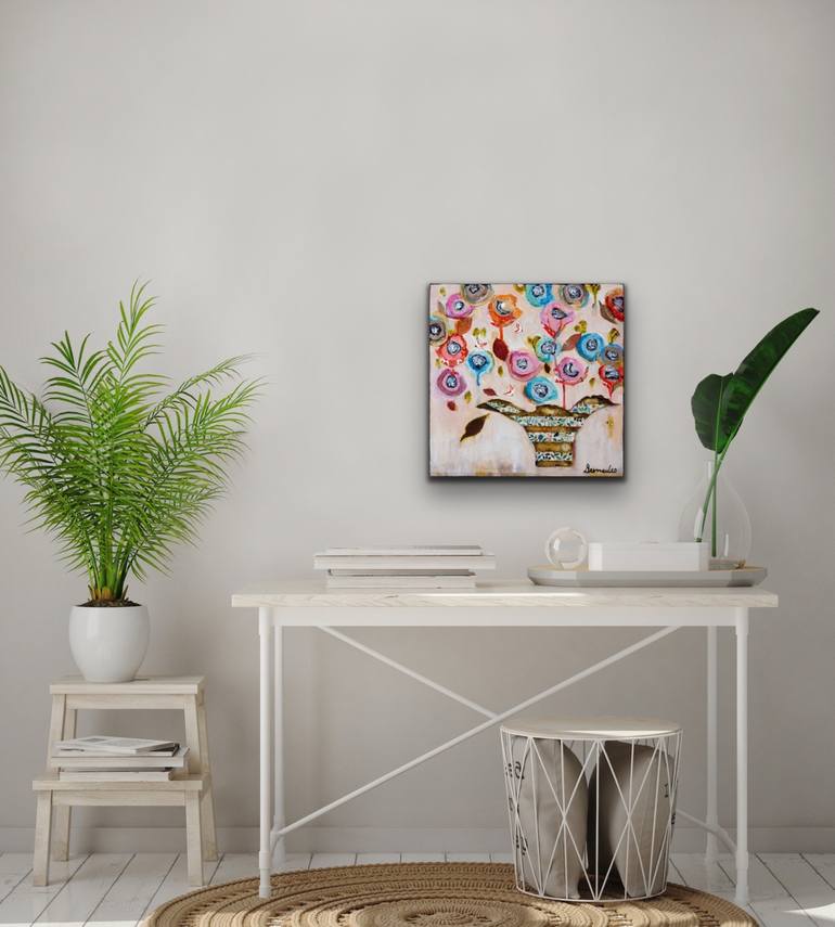 Original Floral Painting by Dominique Desmeules