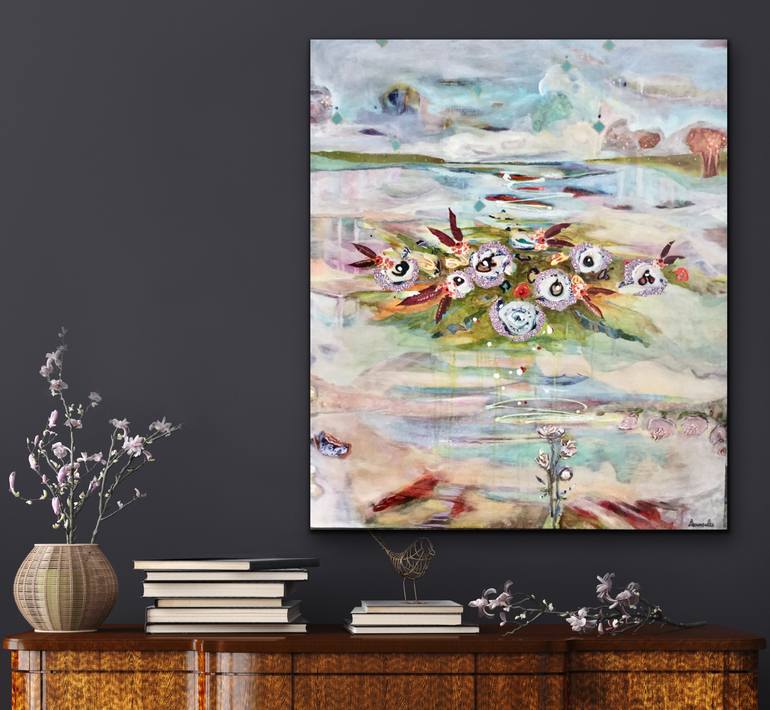 Original Abstract Landscape Painting by Dominique Desmeules