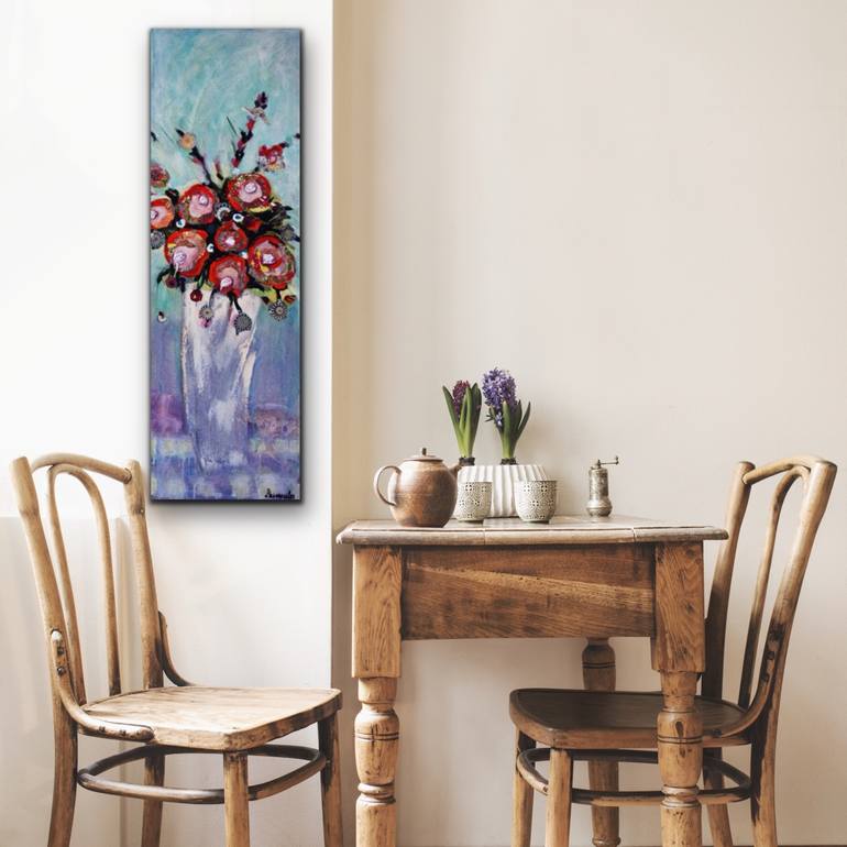 Original Floral Painting by Dominique Desmeules