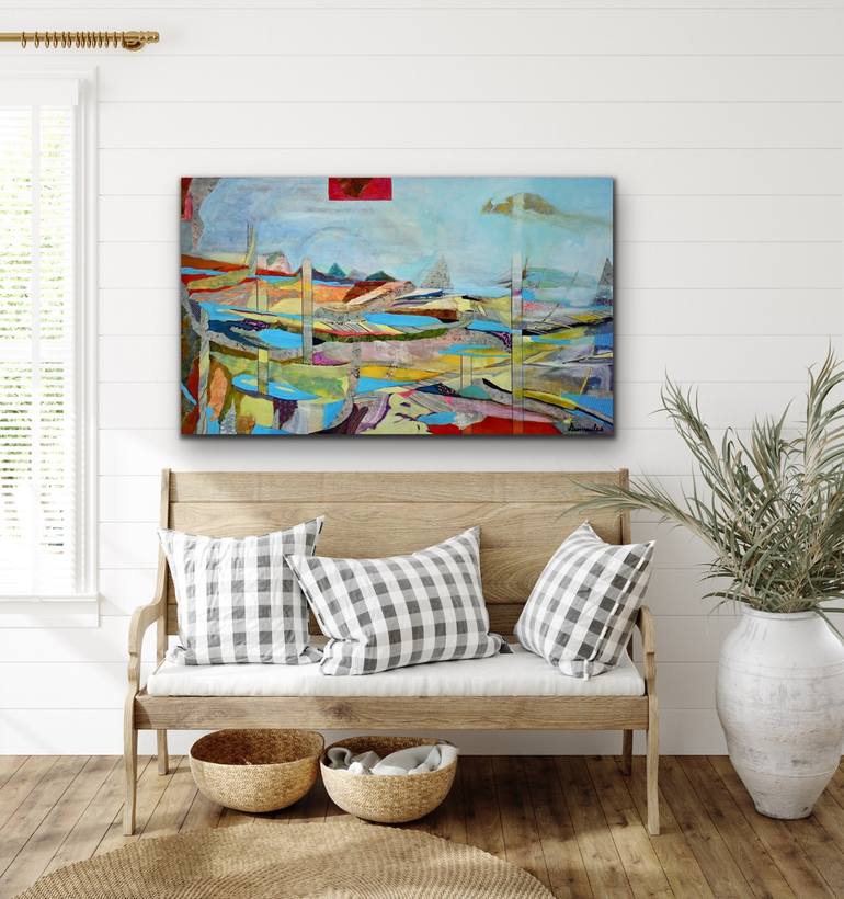 Original Abstract Landscape Painting by Dominique Desmeules