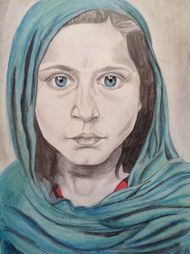 Afghani Girl, After Steve McCurry thumb