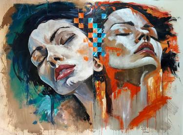 Original Abstract Expressionism Portrait Paintings by Federico Butler