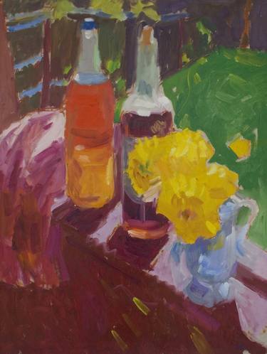 Original Impressionism Still Life Paintings by Dumitru Bostan Junior