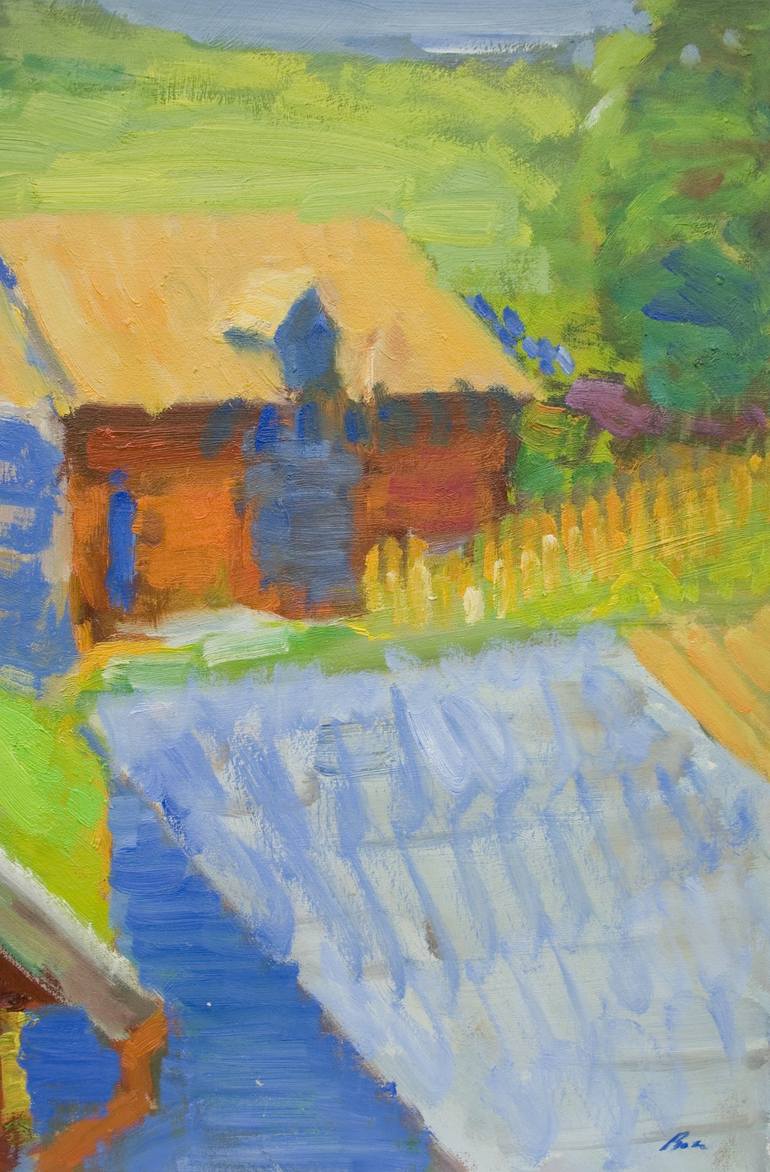 Original Impressionism Landscape Painting by Dumitru Bostan Junior