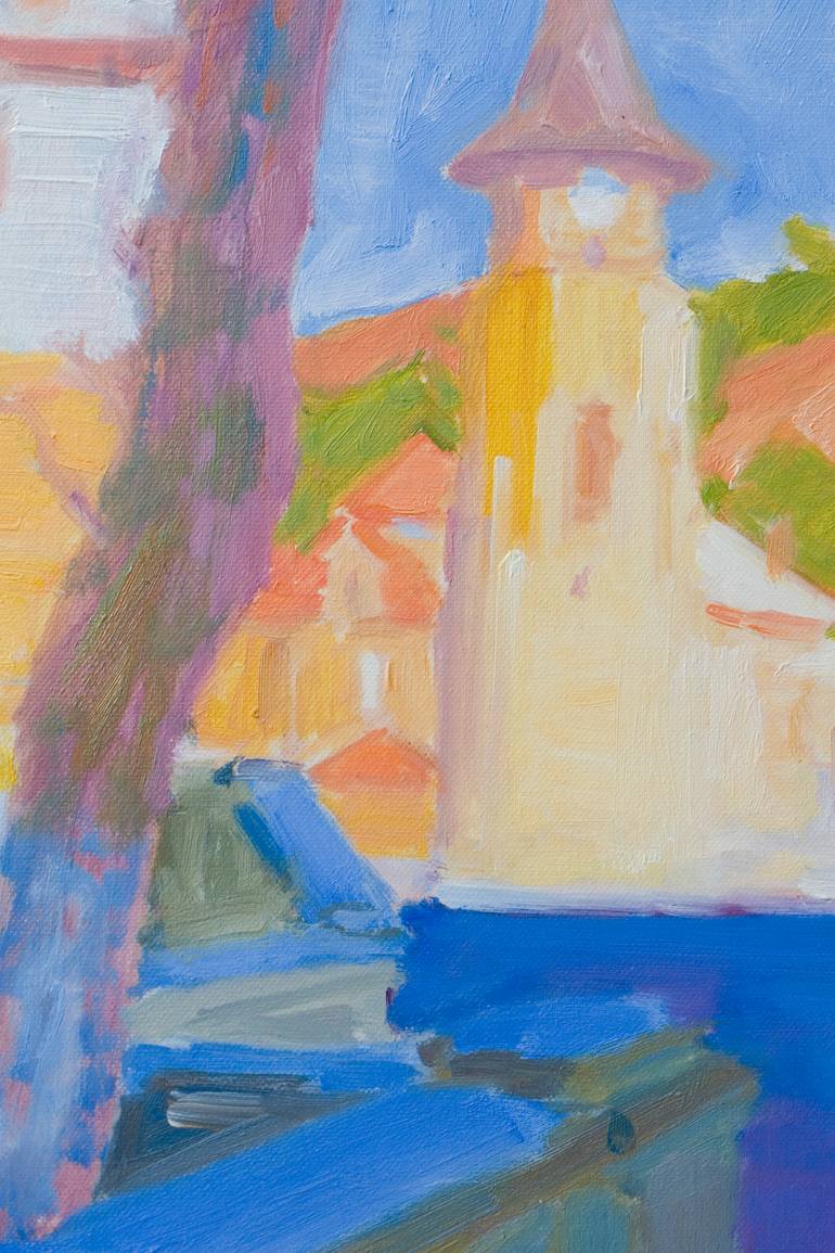 Original Impressionism Landscape Painting by Dumitru Bostan Junior