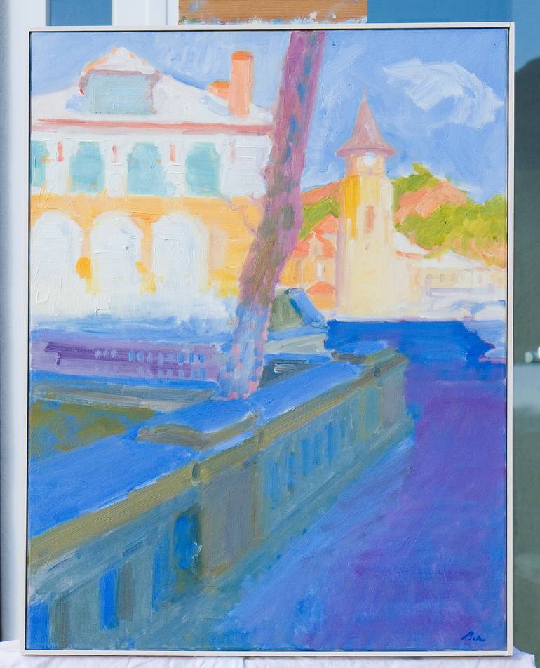 Original Impressionism Landscape Painting by Dumitru Bostan Junior