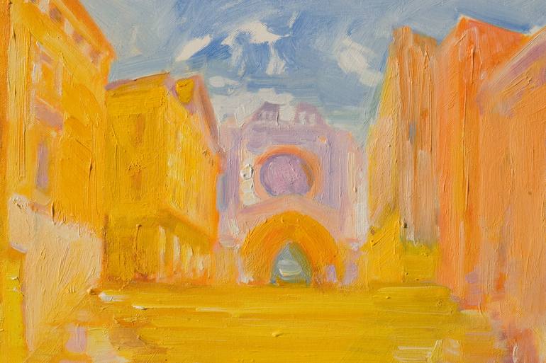 Original Impressionism Landscape Painting by Dumitru Bostan Junior