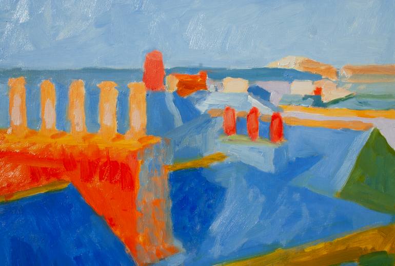 Original Impressionism Landscape Painting by Dumitru Bostan Junior