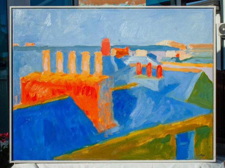 Original Impressionism Landscape Painting by Dumitru Bostan Junior
