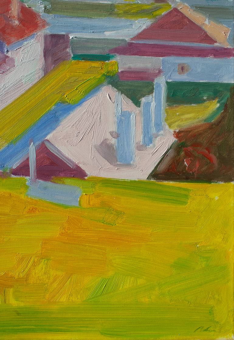 Original Impressionism Landscape Painting by Dumitru Bostan Junior