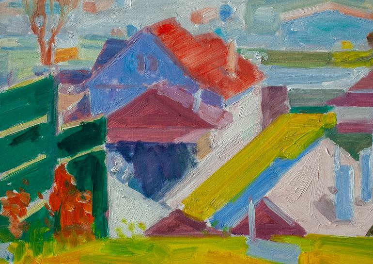 Original Impressionism Landscape Painting by Dumitru Bostan Junior