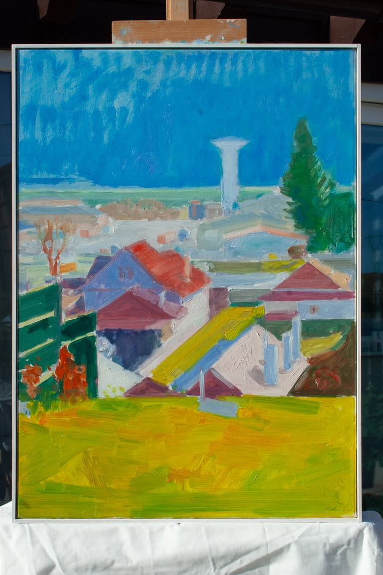 Original Impressionism Landscape Painting by Dumitru Bostan Junior