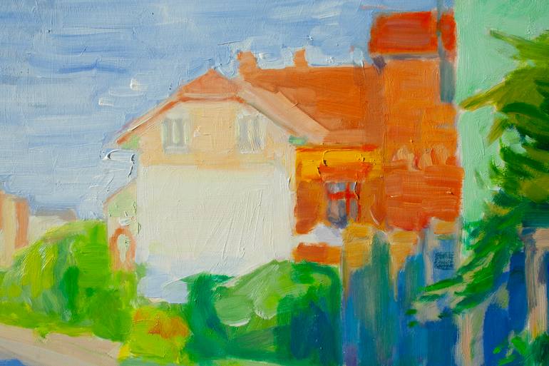 Original Impressionism Landscape Painting by Dumitru Bostan Junior