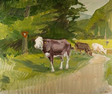Print of Rural life Paintings by Dumitru Bostan Junior