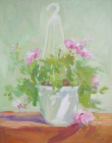 Original Impressionism Floral Paintings by Dumitru Bostan Junior