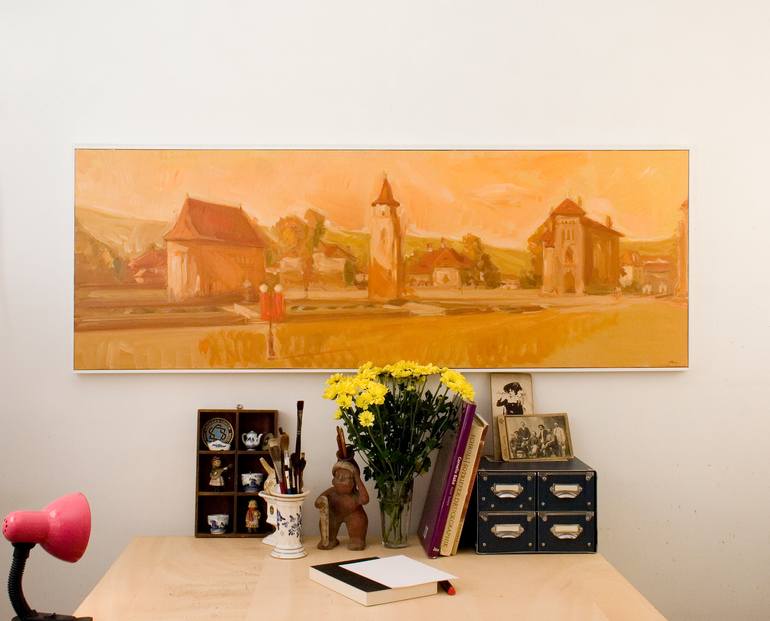 Original Realism Landscape Painting by Dumitru Bostan Junior