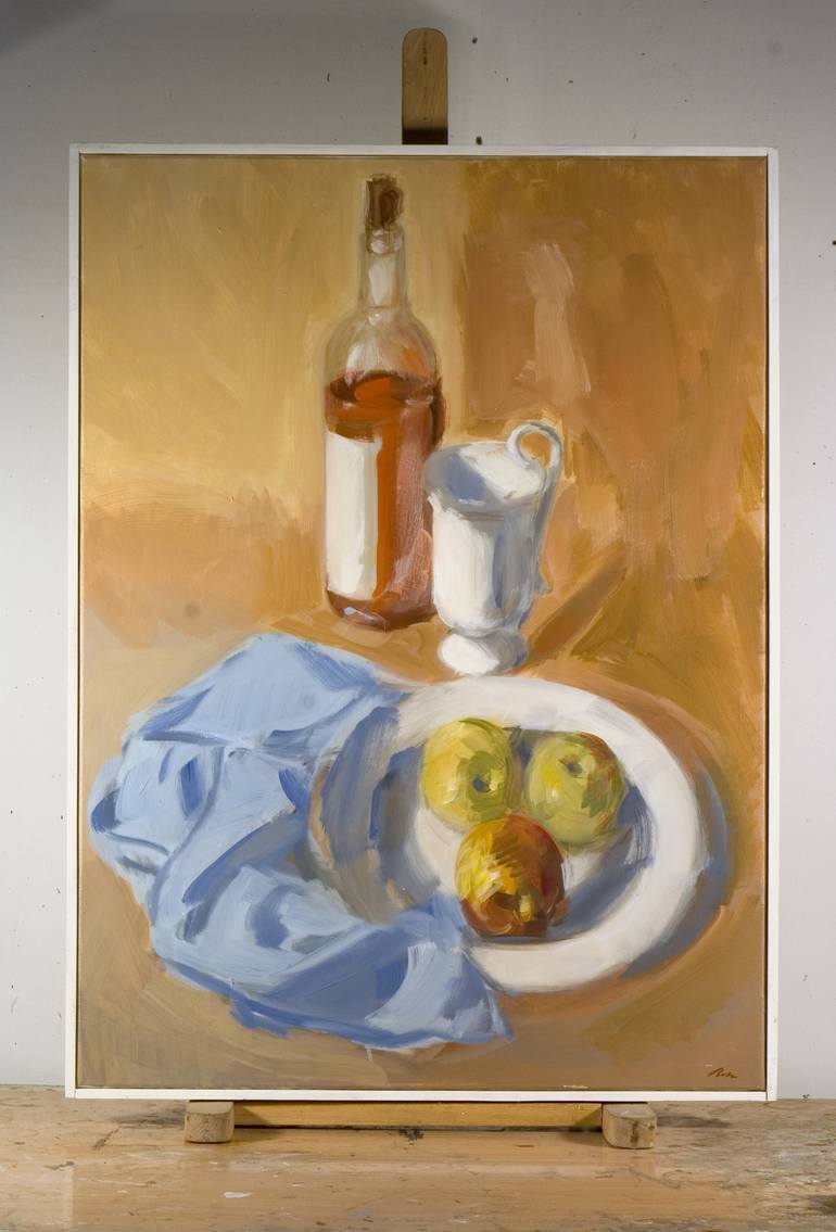 Original Realism Still Life Painting by Dumitru Bostan Junior