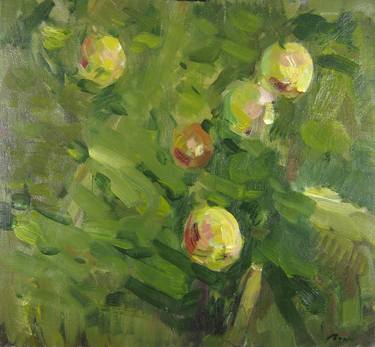 Original Impressionism Garden Paintings by Dumitru Bostan Junior